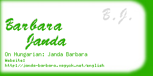 barbara janda business card